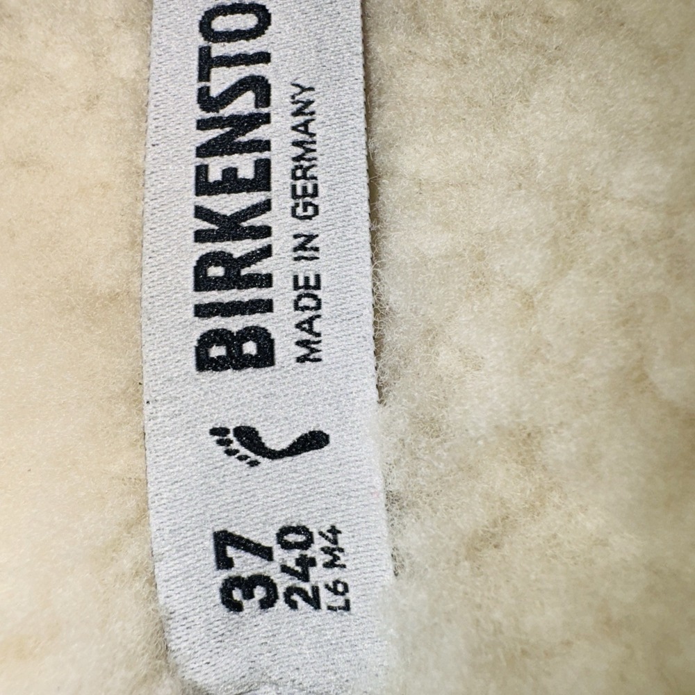 Birkenstock Boston Big Buckle Shearling Mules Women's Size 6 EU 37 Eggshell - Picture 7 of 16